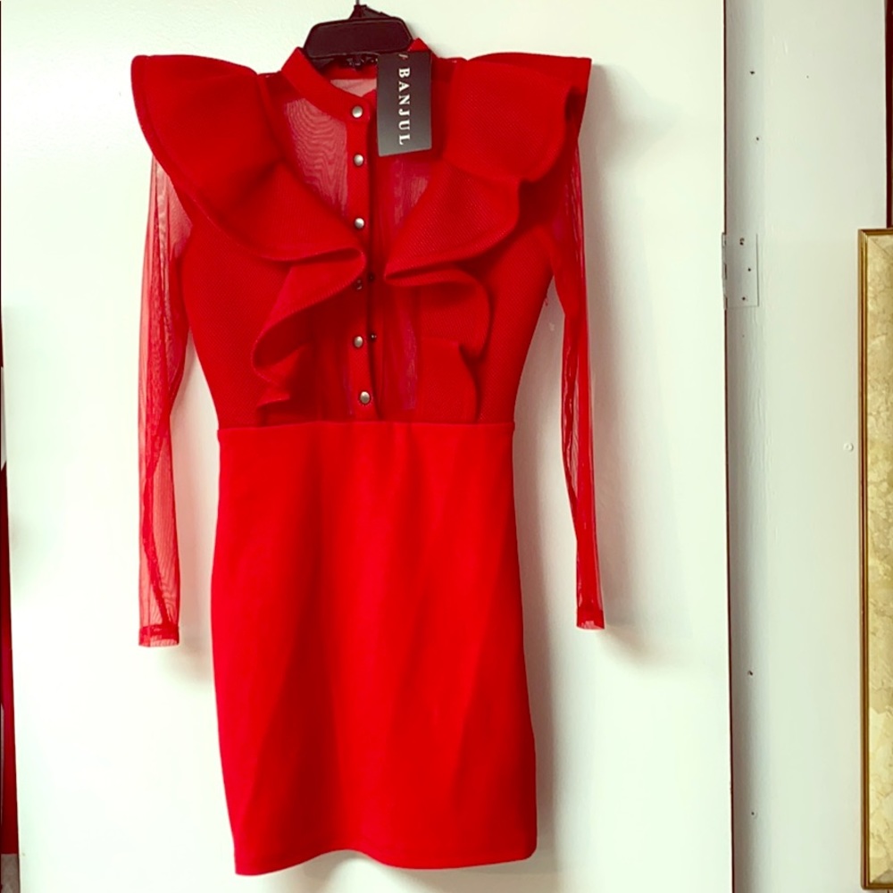 Banjul cherry red beautiful dress